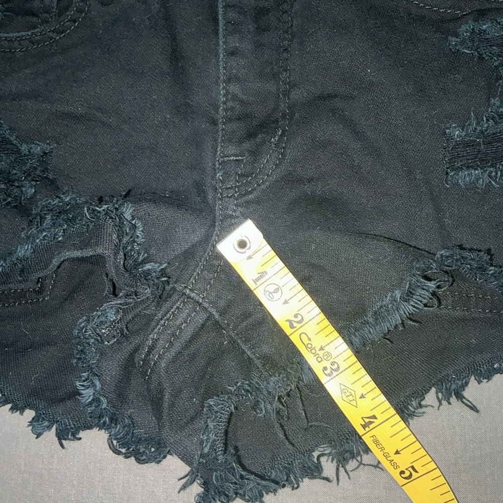 American Eagle Jean Short Lot Of 2 Sz 2 Black &White Distressed Cut-Offs Women's - Picture 10 of 10